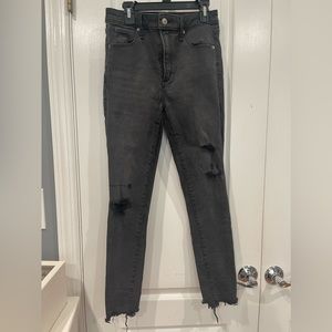 Abercrombie and Fitch black washed skinny jeans